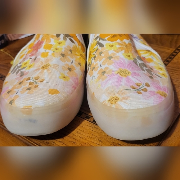 Keds x Rifle Paper Co. Double Decker Marguerite Floral Slip-On Sneakers Size 8 - Picture 3 of 8